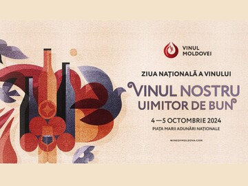 ONVV: Ziua Națională a Vinului va avea loc în perioada 4-5 octombrie în Piața Marii Adunări Naționale din Chișinău, cu un număr record de participanți – 106 companii vinicole  