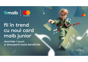 Premieră pentru Moldova: un design inovator al cardului Mastercard maib junior