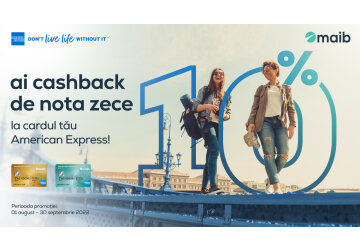 Cardul tău American Express de la maib îți aduce cashback de nota zece