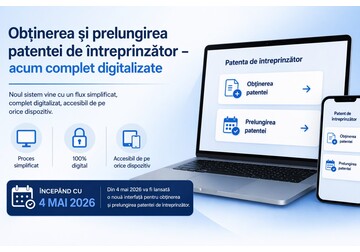 Începând cu 4 mai, obținerea și prelungirea patentului de întreprinzător vor putea fi efectuate online