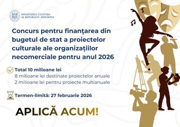 Ministerul Culturii a anunțat un concurs pentru finanțarea proiectelor în 2026: din buget au fost alocați 10 milioane de lei